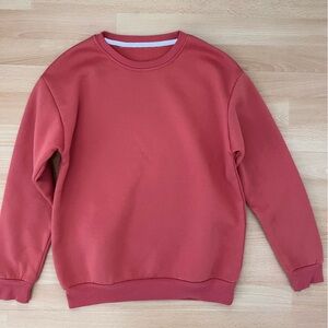 SHEIN Women's Vibrant Red Crew Neck Sweater